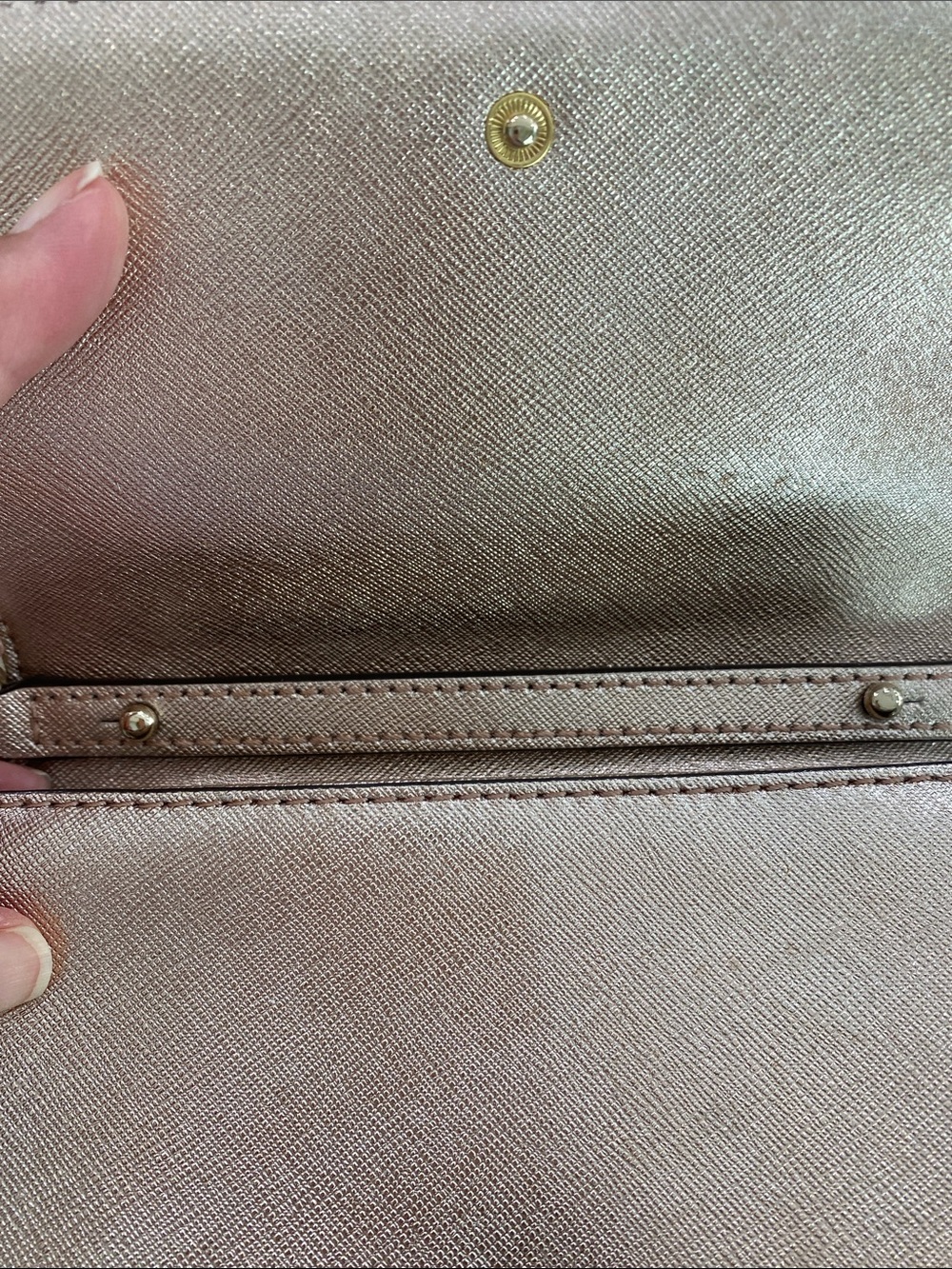 kate spade Metallic Rose Gold Chain Strap Crossbody Bag - Picture 4 of 8